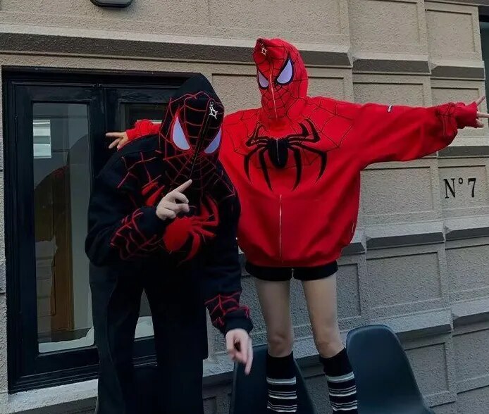 Couple Outfit Spider Hoodies