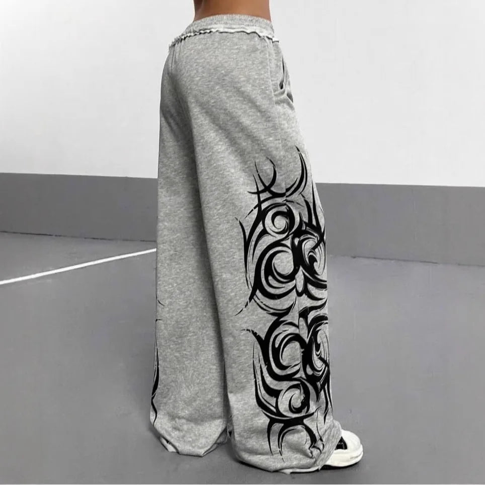 Flame Baggy Pants - Unisex